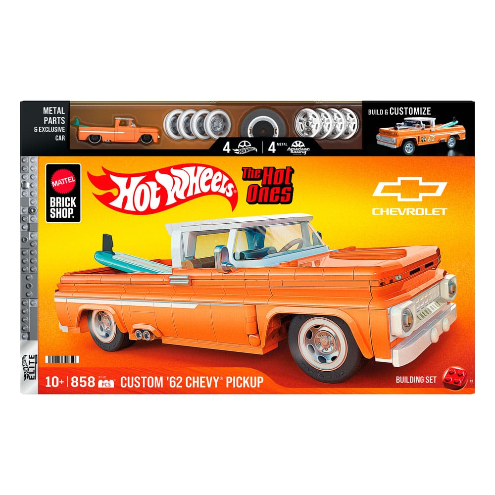 Mattel Brick Shop Hot Wheels Elite Series Bauset 1/16 Custom '62 Chevy Pickup Image 9