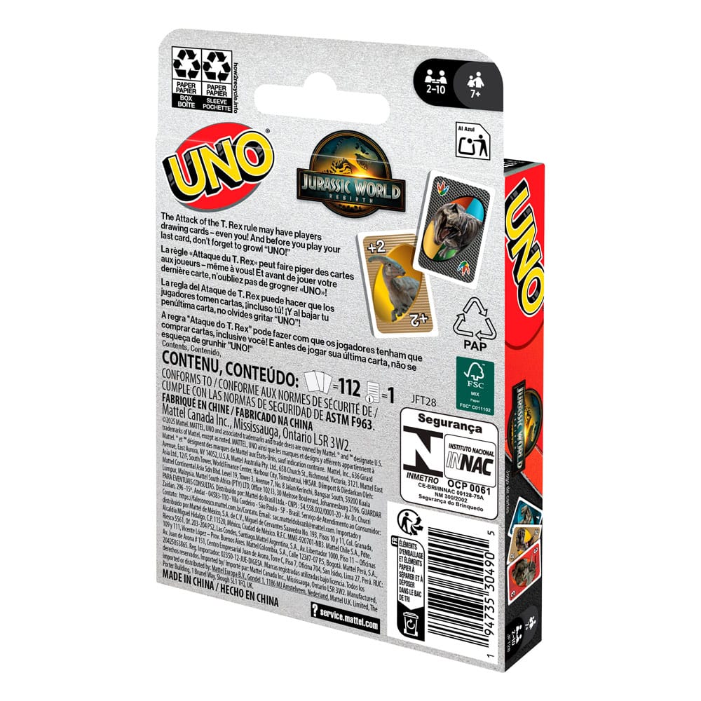 Jurassic World: Die Wiedergeburt UNO Kartenspiel Image 4