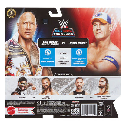 WWE Main Event Showdown Actionfiguren The Rock Final Boss vs John Cena 2-Pack 15 cm Image 3