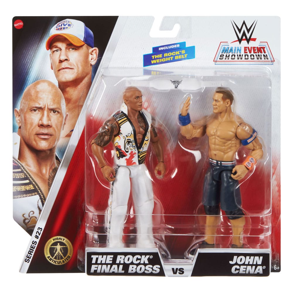 WWE Main Event Showdown Actionfiguren The Rock Final Boss vs John Cena 2-Pack 15 cm Image 4