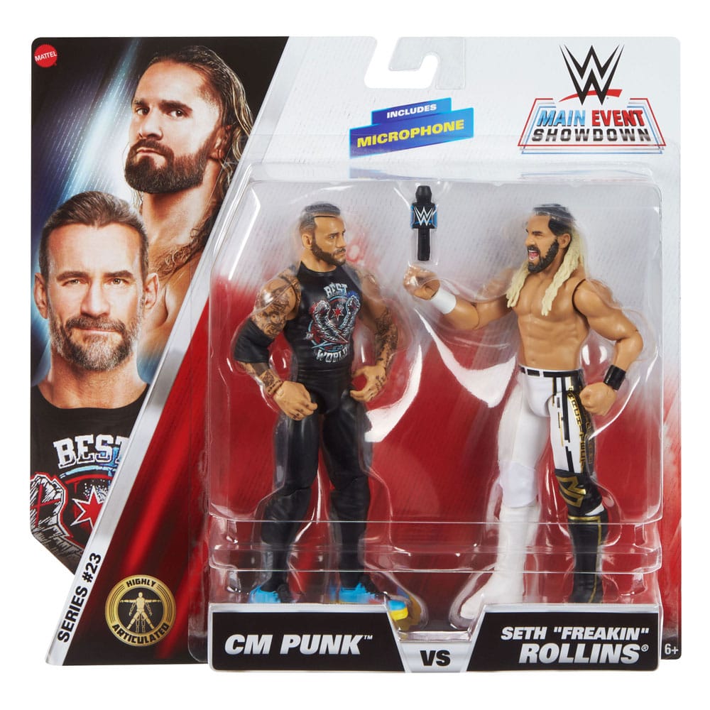 WWE Main Event Showdown Actionfiguren CM Punk vs Seth "Freakin" Rollins 2-Pack 15 cm Image 4