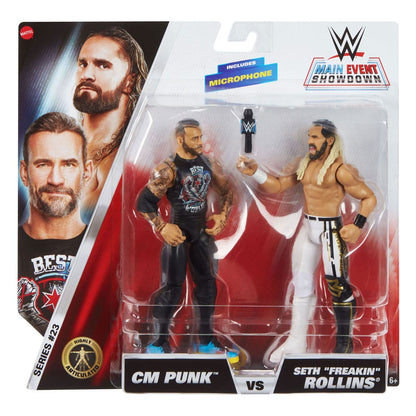 WWE Main Event Showdown Actionfiguren CM Punk vs Seth "Freakin" Rollins 2-Pack 15 cm Image 4