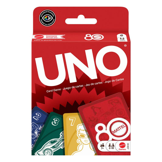 Mattel 80th Anniversary UNO Kartenspiel Ruby Red Image 1