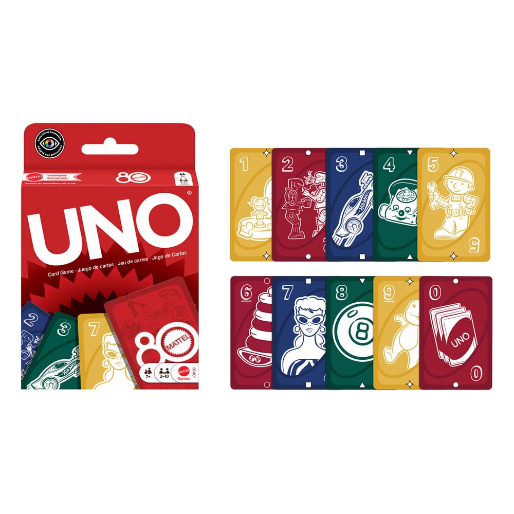 Mattel 80th Anniversary UNO Kartenspiel Ruby Red Image 2
