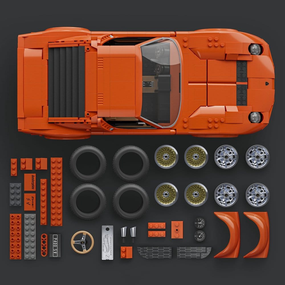 Hot Wheels Premium Mattel Brick Shop Bauset 1/12 Lamborghini Miura P400 SV Image 4