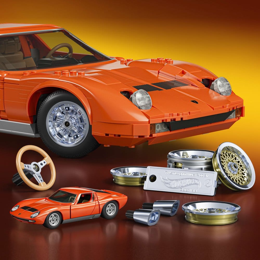 Hot Wheels Premium Mattel Brick Shop Bauset 1/12 Lamborghini Miura P400 SV Image 5