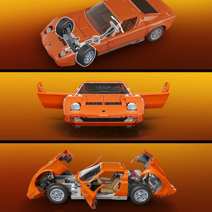 Hot Wheels Premium Mattel Brick Shop Bauset 1/12 Lamborghini Miura P400 SV Image 6