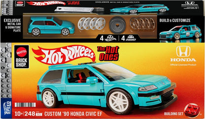 Hot Wheels Speed Series Mattel Brick Shop Bauset 1/32 Custom ’90 Honda Civic EF Image 7
