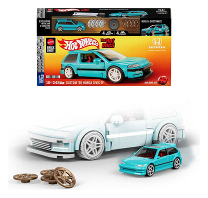 Hot Wheels Speed Series Mattel Brick Shop Bauset 1/32 Custom ’90 Honda Civic EF Image 11