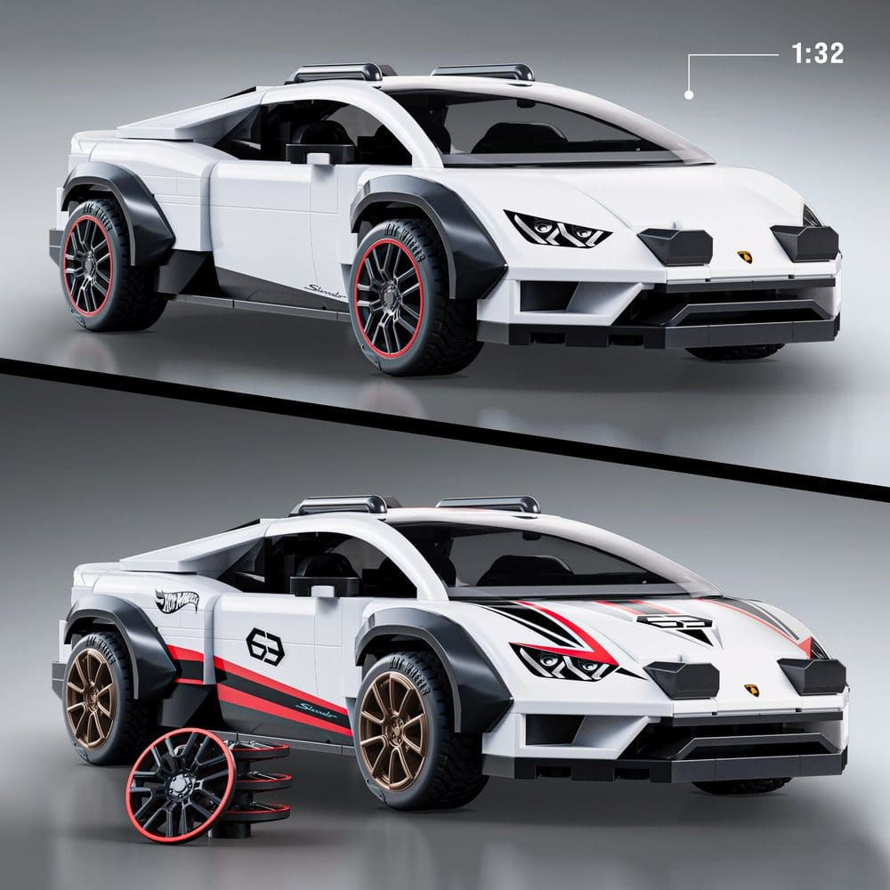 Hot Wheels Speed Mattel Brick Shop Bauset 1/32 Lamborghini Huracán Sterrato Image 3