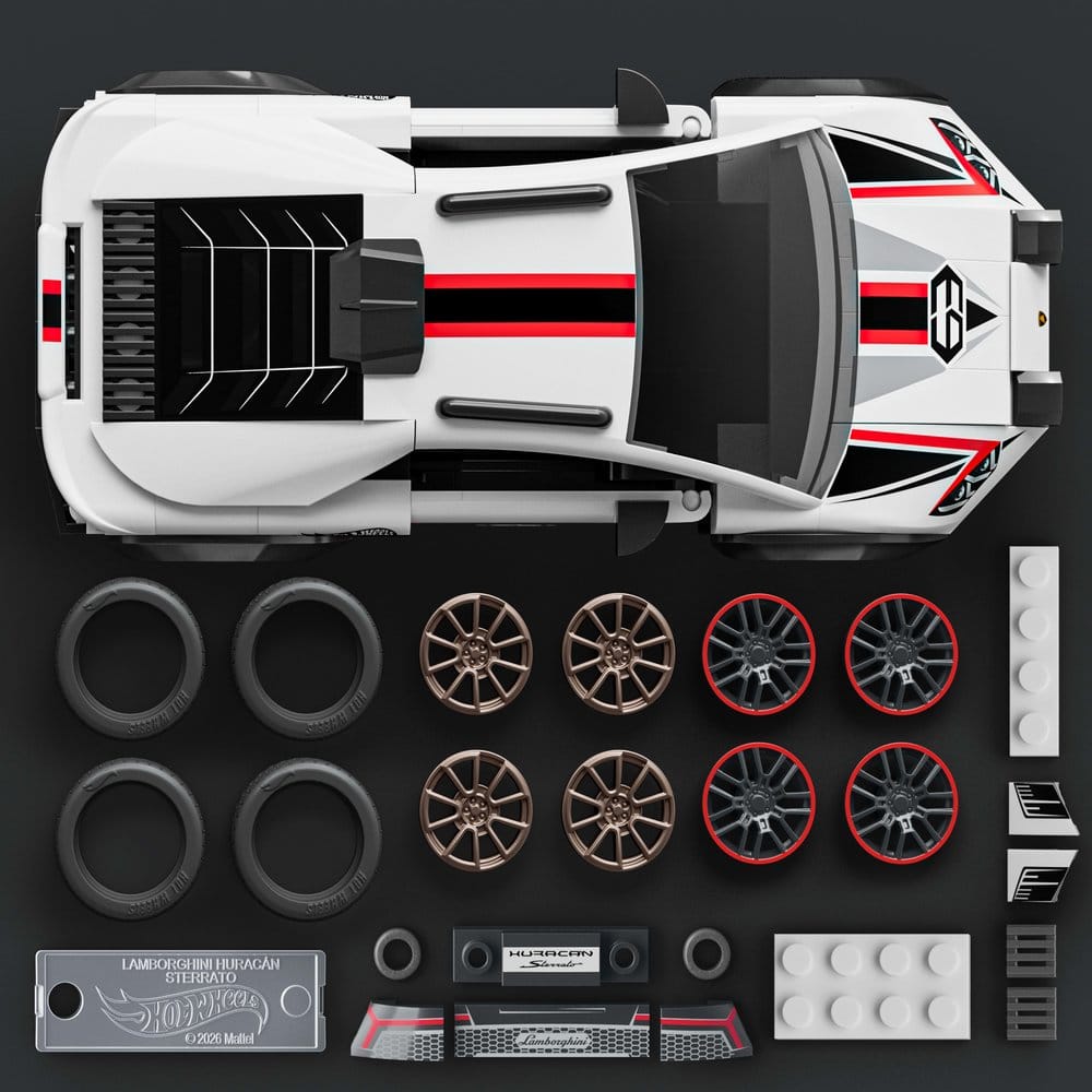 Hot Wheels Speed Mattel Brick Shop Bauset 1/32 Lamborghini Huracán Sterrato Image 4
