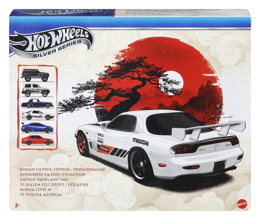 Hot Wheels Silver Series Die-Cast Fahrzeuge 6er-Pack 1/64 Streets of Japan Image 4
