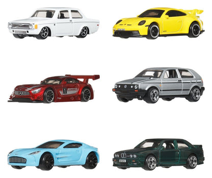 Hot Wheels Silver Series Die-Cast Fahrzeuge 6er-Pack 1/64 Euro Style Image 1