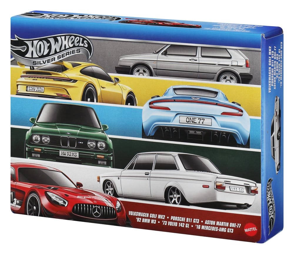 Hot Wheels Silver Series Die-Cast Fahrzeuge 6er-Pack 1/64 Euro Style Image 8