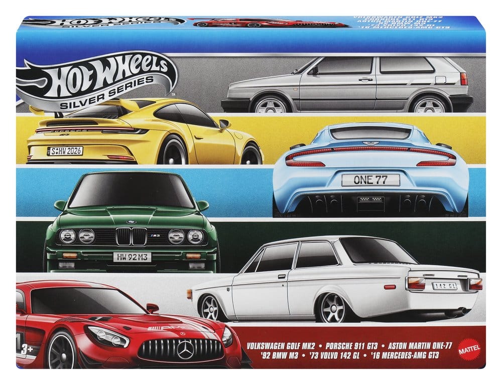 Hot Wheels Silver Series Die-Cast Fahrzeuge 6er-Pack 1/64 Euro Style Image 10