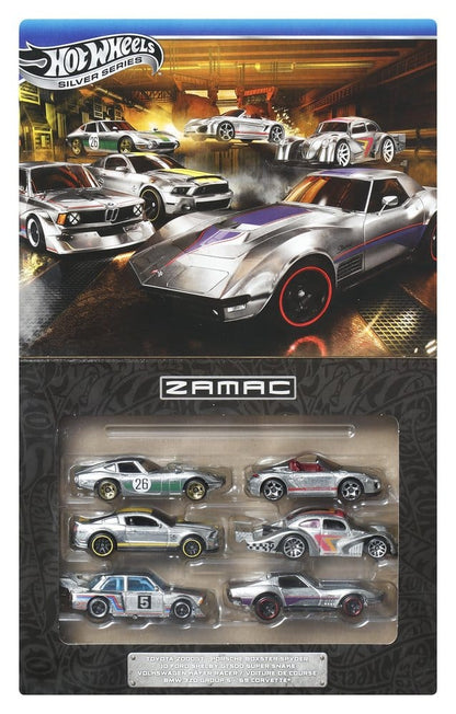 Hot Wheels Silver Series Die-Cast Fahrzeuge 6er-Pack 1/64 ZAMAC Image 8