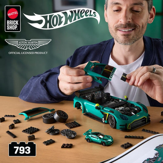 Hot Wheels Elite Mattel Brick Shop Bauset 1/16 '24 Aston Martin Vantage GT3 Image 2