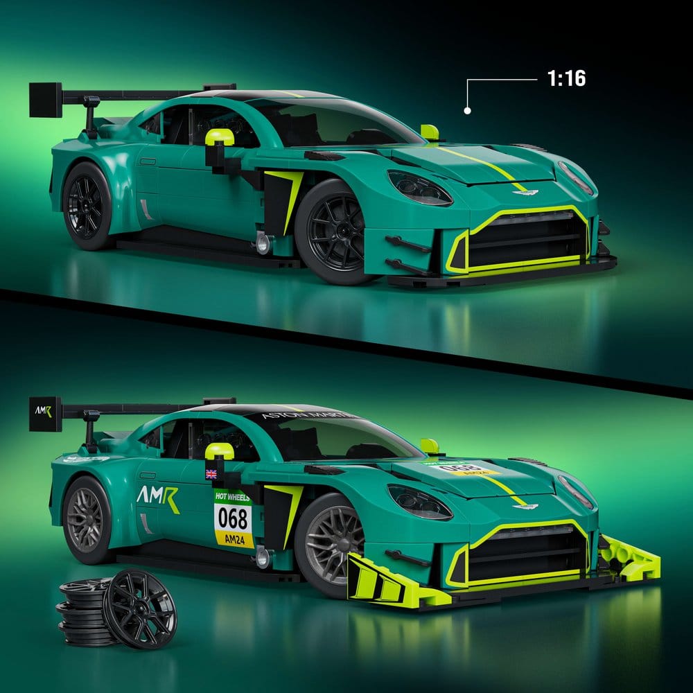 Hot Wheels Elite Mattel Brick Shop Bauset 1/16 '24 Aston Martin Vantage GT3 Image 4