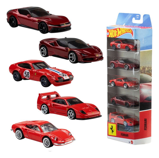 Ferrari Hot Wheels Die-Cast Fahrzeuge 5er-Pack 1/64 Image 1