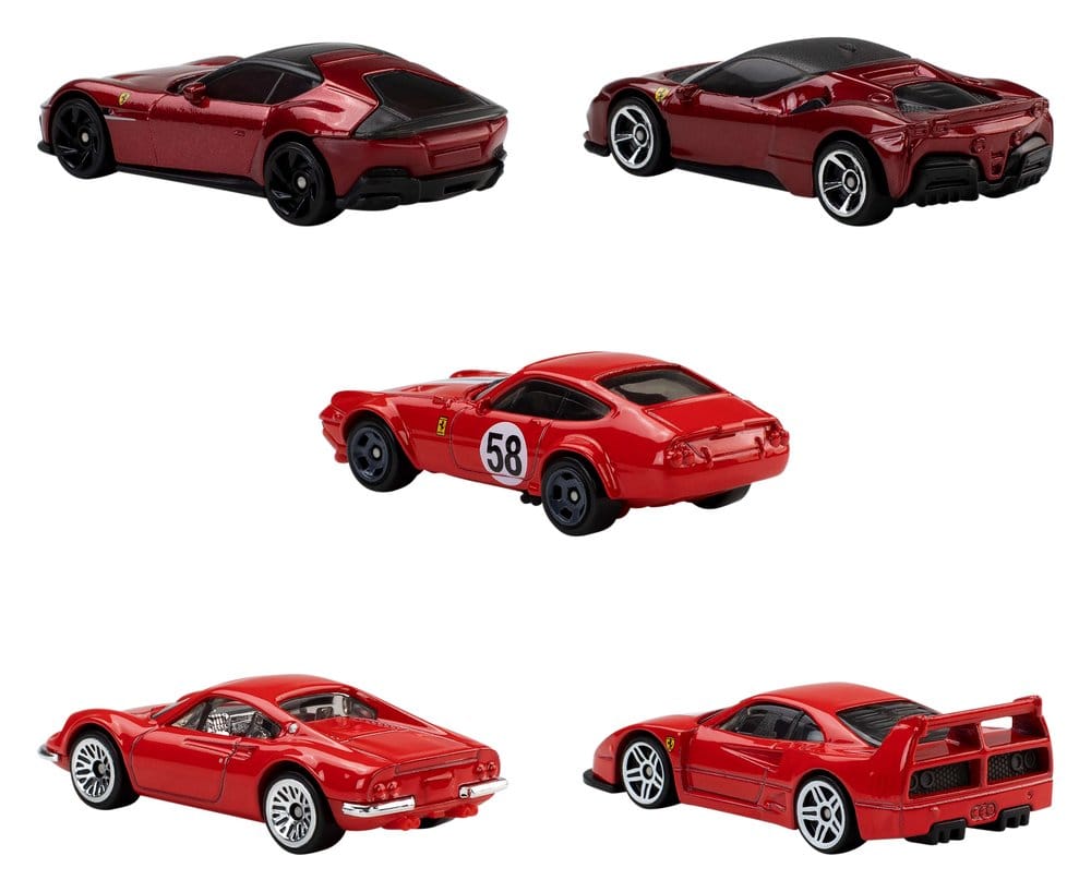 Ferrari Hot Wheels Die-Cast Fahrzeuge 5er-Pack 1/64 Image 9