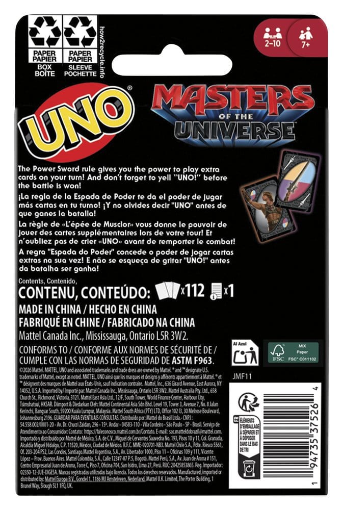 Masters of the Universe 2026 Movie UNO Kartenspiel Image 6