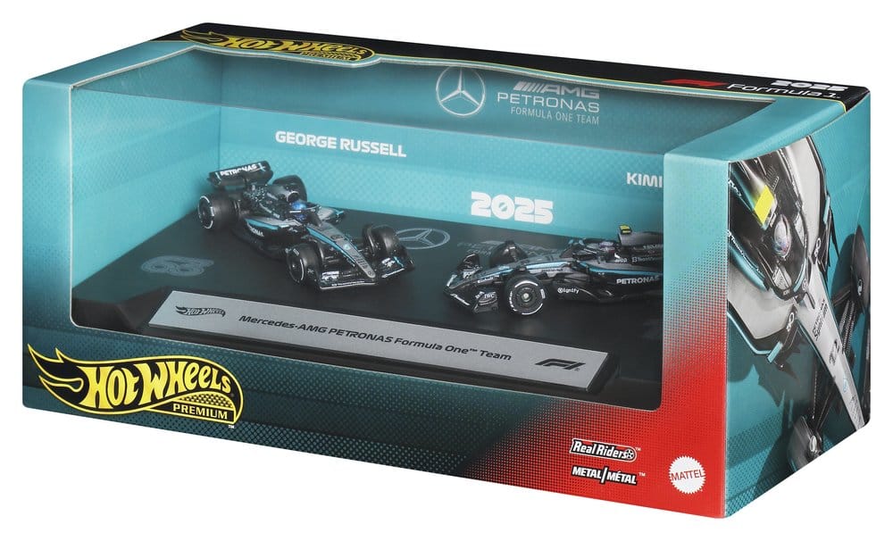 Formel 1 Hot Wheels Premium Die-Cast Fahrzeuge 2er-Pack 1:64 Team Mercedes-AMG PETRONAS Image 5