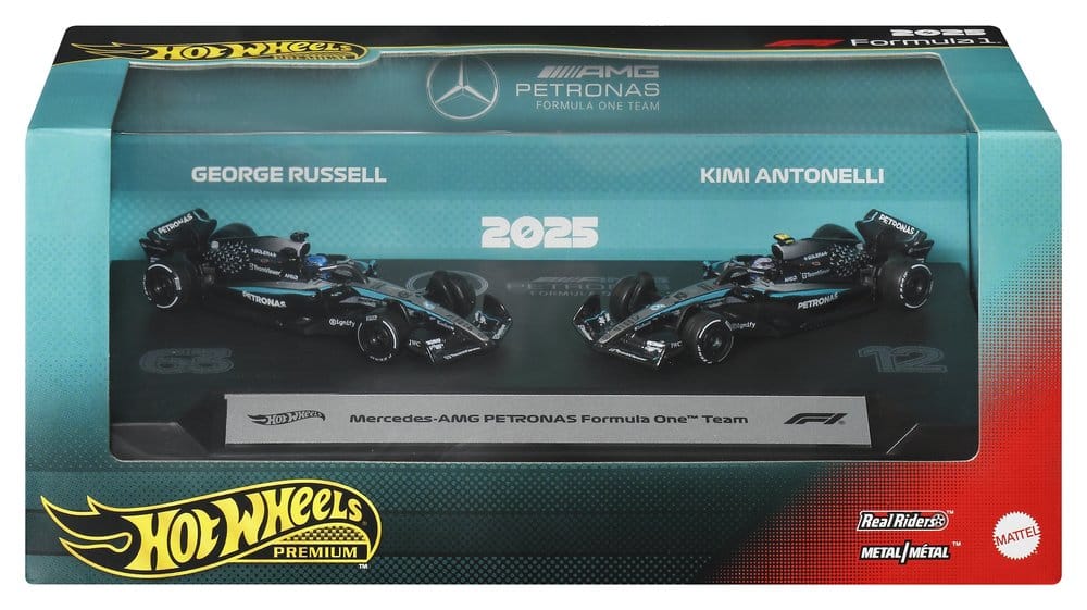 Formel 1 Hot Wheels Premium Die-Cast Fahrzeuge 2er-Pack 1:64 Team Mercedes-AMG PETRONAS Image 6