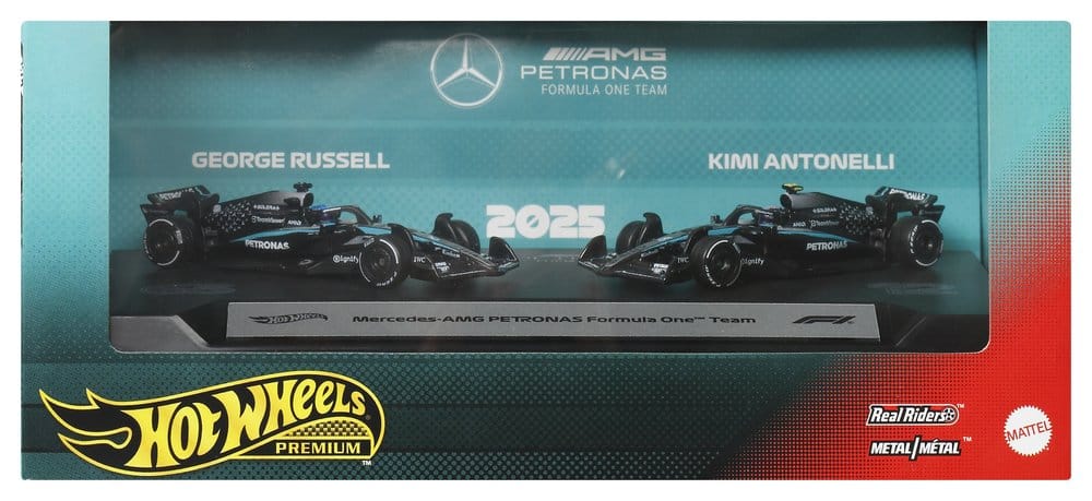 Formel 1 Hot Wheels Premium Die-Cast Fahrzeuge 2er-Pack 1:64 Team Mercedes-AMG PETRONAS Image 8