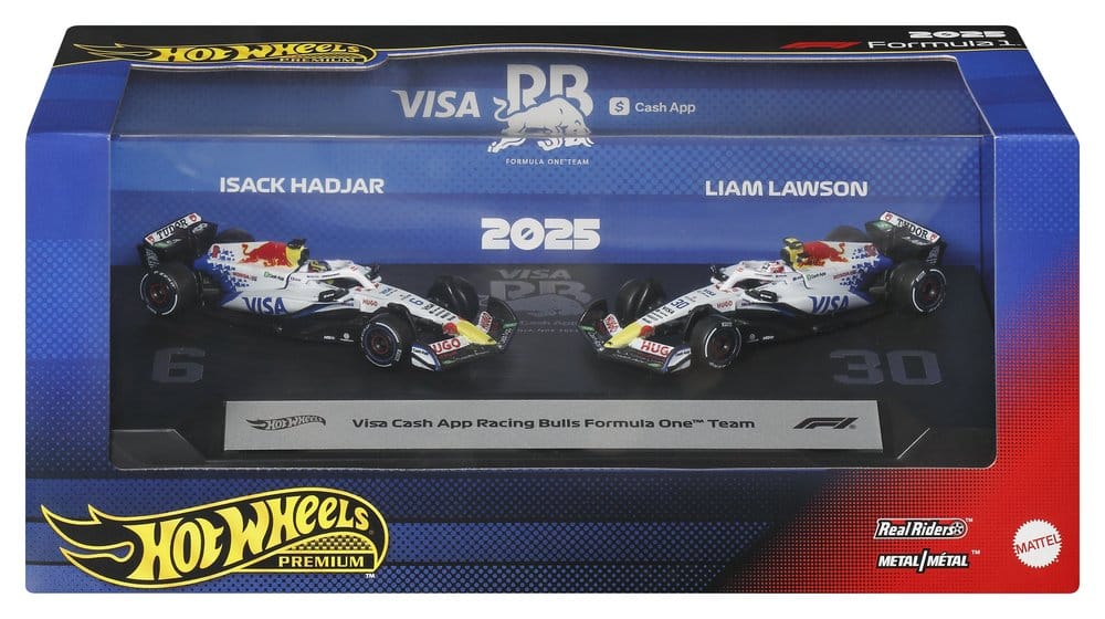 Formel 1 Hot Wheels Premium Die-Cast Fahrzeuge 2er-Pack 1:64 Team Visa Cash App Racing Bulls Image 6
