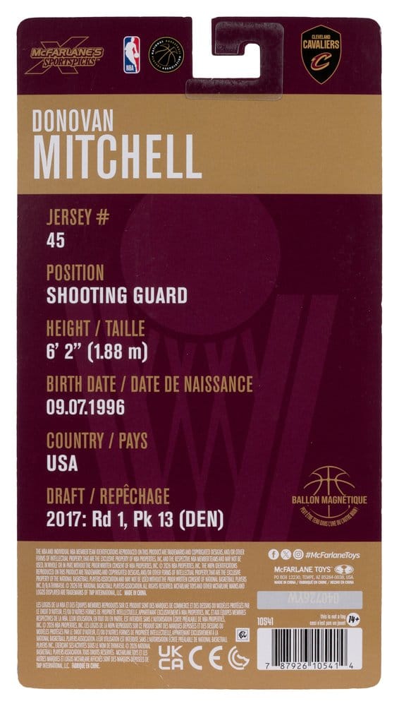 NBA SportsPicks Actionfigur Donovan Mitchell (Cleveland Cavaliers) 15 cm Image 8