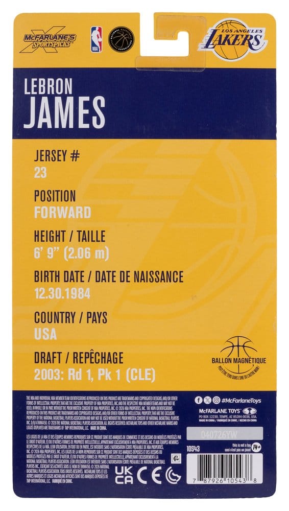 NBA SportsPicks Actionfigur Lebron James (Los Angeles Lakers) 16 cm Image 8