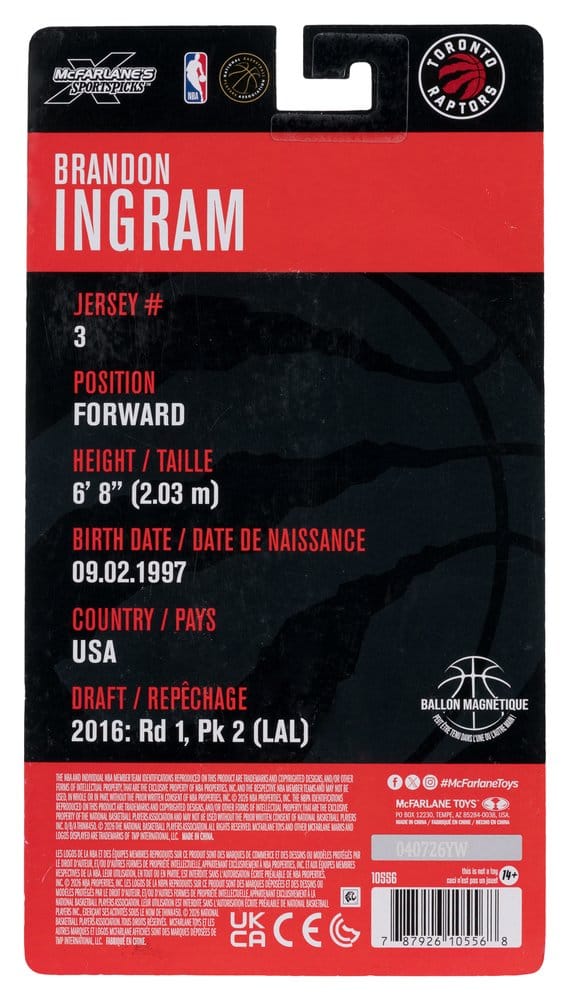 NBA SportsPicks Actionfigur Brandon Ingram (Toronto Raptors) 16 cm Image 8