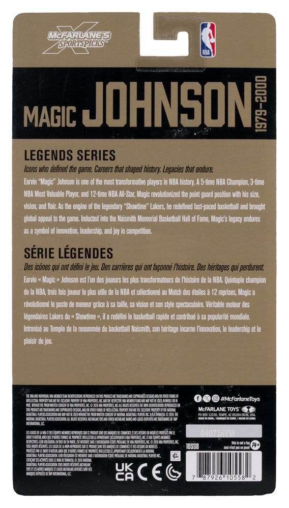 NBA Legends Series Actionfigur Earvin "Magic" Johnson (Los Angeles Lakers) 15 cm Image 9