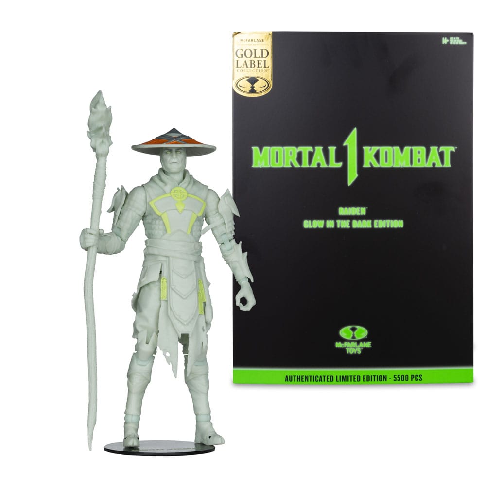 Mortal Kombat  Actionfigur Glow in the Dark Edition Raiden (Gold Label) 18 cm Image 6