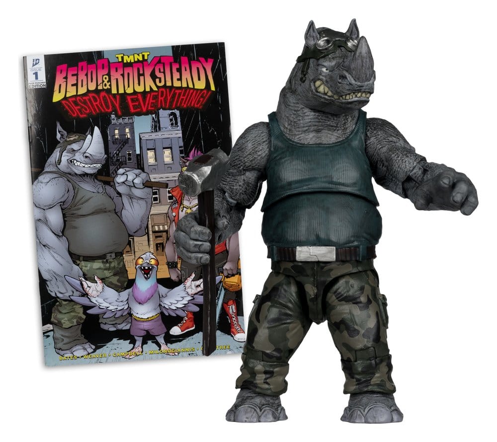 Teenage Mutant Ninja Turtles Page Punchers Actionfigur Rocksteady 17 cm Image 2