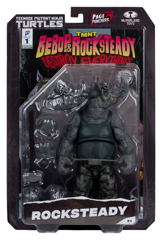 Teenage Mutant Ninja Turtles Page Punchers Actionfigur Rocksteady 17 cm Image 8