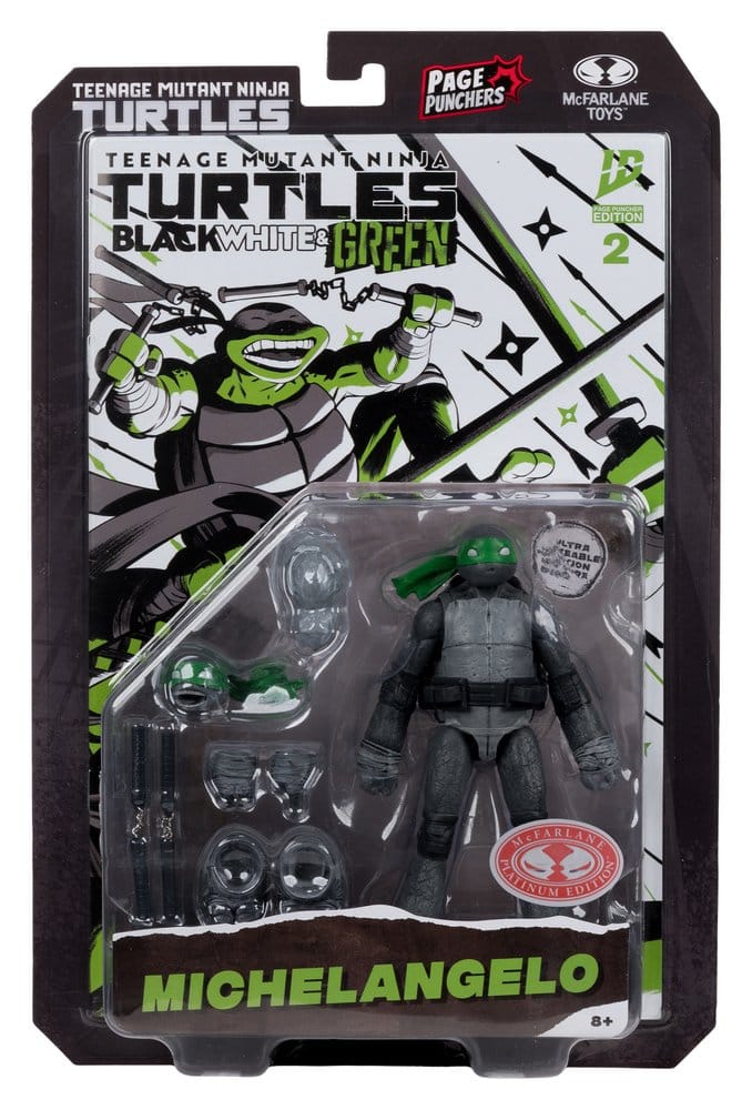 Teenage Mutant Ninja Turtles Page Punchers Actionfigur Michelangelo (Black White & Green) (Red Platinum Edition) 13 cm Image 7