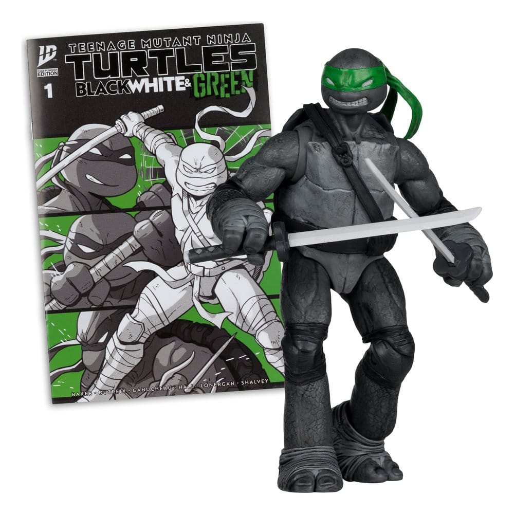 Teenage Mutant Ninja Turtles Page Punchers Actionfigur Leonardo (Black White & Green) (Red Platinum Edition) 13 cm Image 2