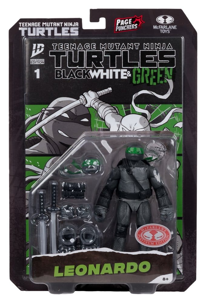 Teenage Mutant Ninja Turtles Page Punchers Actionfigur Leonardo (Black White & Green) (Red Platinum Edition) 13 cm Image 7