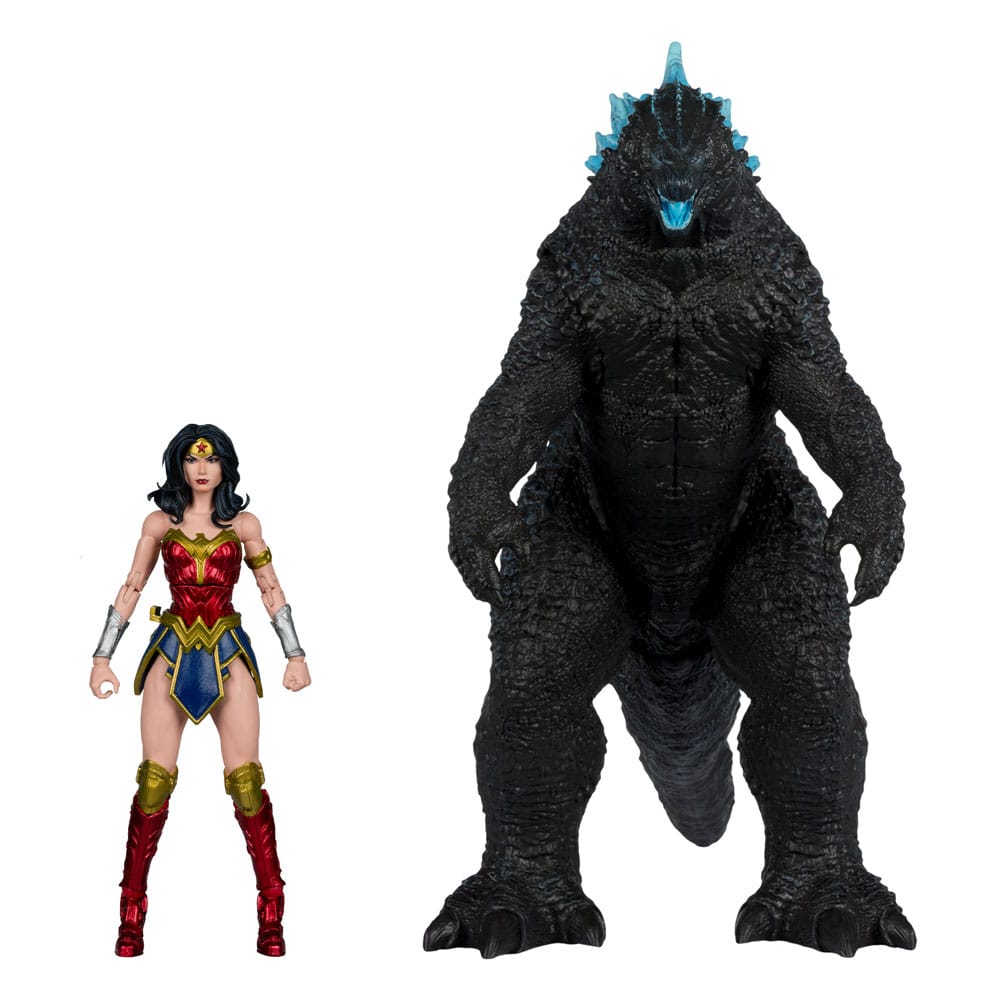 DC Justice League Monsterverse DC Multiverse Actionfiguren 2er-Pack Wonder Woman Vs. Atomic Blast Godzilla 18 cm Image 1