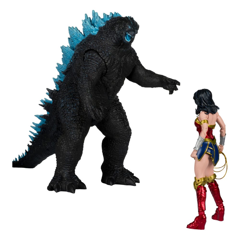 DC Justice League Monsterverse DC Multiverse Actionfiguren 2er-Pack Wonder Woman Vs. Atomic Blast Godzilla 18 cm Image 3