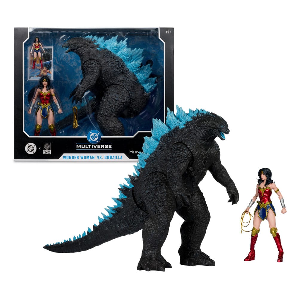 DC Justice League Monsterverse DC Multiverse Actionfiguren 2er-Pack Wonder Woman Vs. Atomic Blast Godzilla 18 cm Image 7