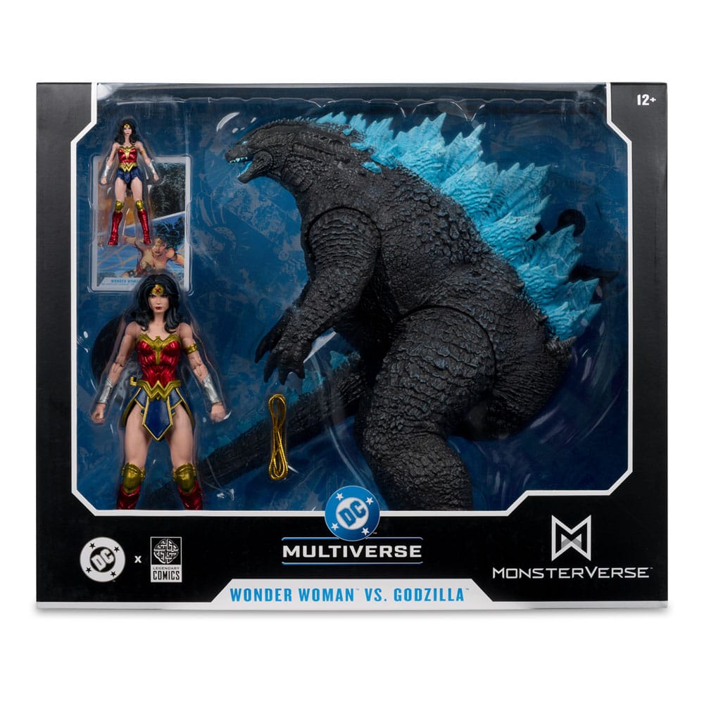 DC Justice League Monsterverse DC Multiverse Actionfiguren 2er-Pack Wonder Woman Vs. Atomic Blast Godzilla 18 cm Image 12