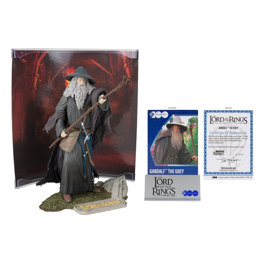 Herr der Ringe Movie Maniacs Actionfigur Gandalf 18 cm Image 2