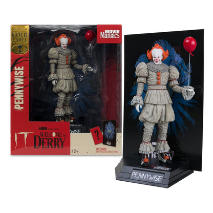 It: Welcome to Derry Movie Maniacs PVC Statue Pennywise (Gold Label) 16 cm Image 2
