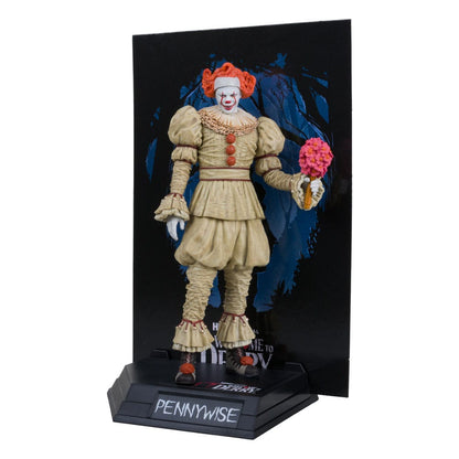 It: Welcome to Derry Movie Maniacs PVC Statue Pennywise (Flashback) (Gold Label) 16 cm Image 1