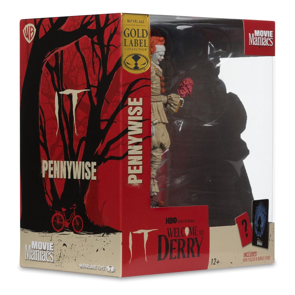 It: Welcome to Derry Movie Maniacs PVC Statue Pennywise (Flashback) (Gold Label) 16 cm Image 8