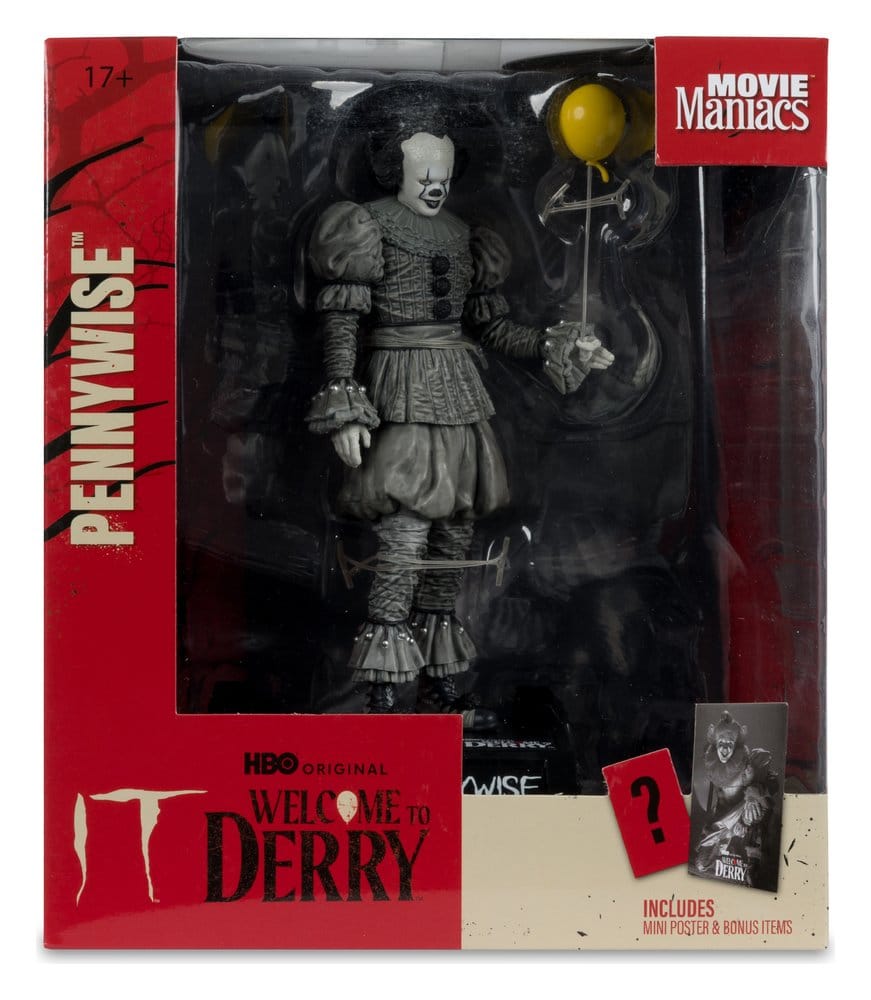 Es Welcome to Derry Movie Maniacs Figur Pennywise (Black &amp; White) 16 cm Image 6