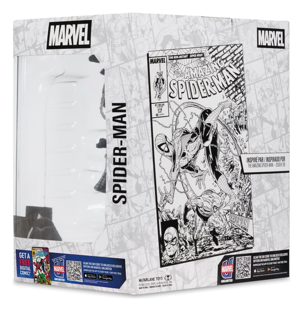 Marvel PVC Statue !/10 Spider-Man (Line Art) (The Amazing Spider-Man #318) (Gold Label) 17 cm Image 10