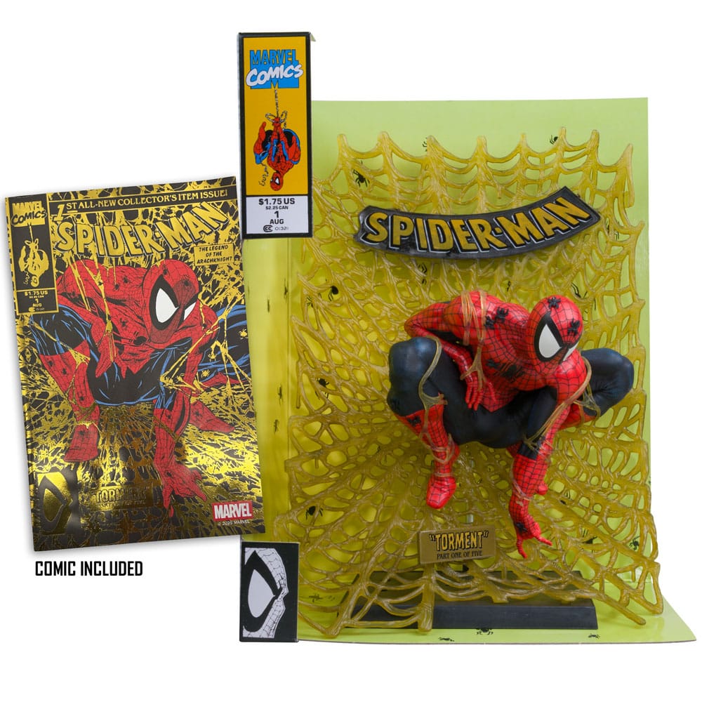 Marvel Collection PVC Statue 1/6 Spider-Man (Spider-Man # 1) (Gold Edition) (Gold Label) 15 cm Image 2